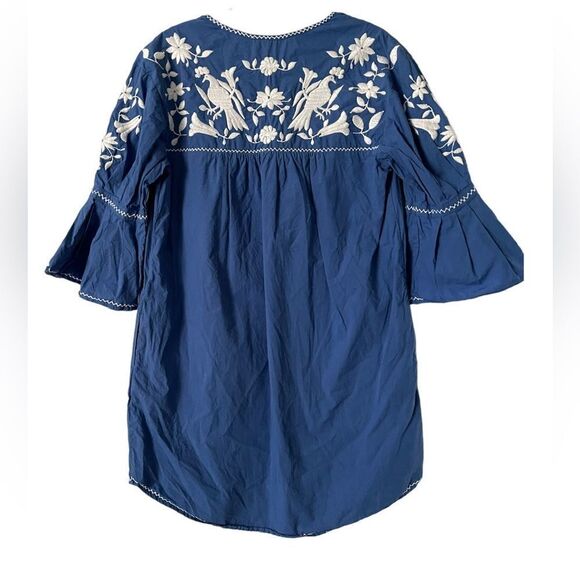 Joie Women’s Blue and White Embroidered Mini Dress Size XS - Picture 3 of 9